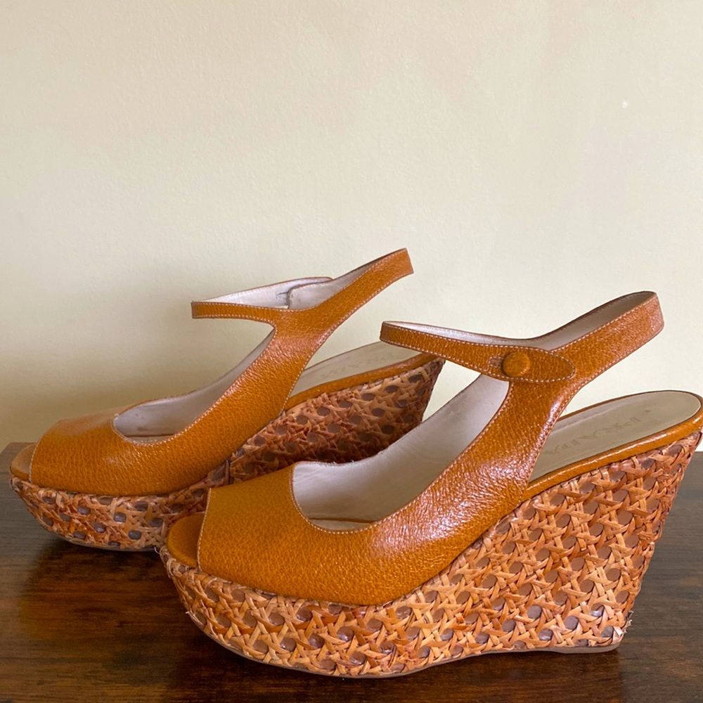 Prada wedge sandals.